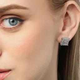 SOHI Gold -Plated Contemporary Studs Earrings-41