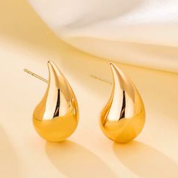 SALVE Stainless Steel Teardrop Shaped Studs Earrings-image-24