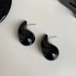 FIMBUL Teardrop Shaped Stainless Steel Studs Earrings-47