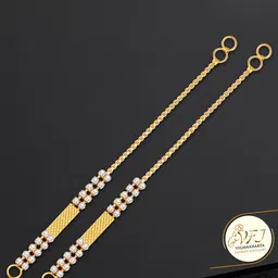 Vighnaharta Gold-Plated Contemporary Shaped Ear Cuff Earrings-image-95