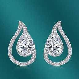 Designs & You Silver-Plated Teardrop Shaped Studs Earrings-23
