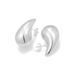 Xivir Silver Plated Teardrop Shaped Studs-33