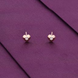 KAI JEWEL Rhodium-Plated 92.5 Sterling Silver Heart Shaped Studs Earrings-image-64