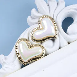 VAGHBHATT Stainless Steel Heart Shaped Studs Earrings-45