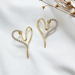 VAGHBHATT Heart Shaped Studs Earrings-55
