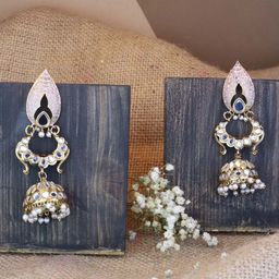I Jewels Dome Shaped Jhumkas Earrings-51