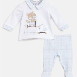 Chicco Infants Boys Printed Applique Tshirt With Leggings-image-0