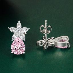 Designs & You Cubic Zirconia Silver Plated Contemporary Drop Earrings image 5