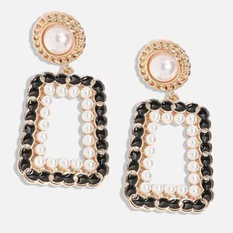 SOHI Gold-Plated Geometric Drop Earrings image 3