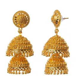 Manikya Dome Shaped Jhumkas Earrings image 2