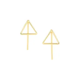 Priyaasi Gold-Plated Triangular Studs image 2