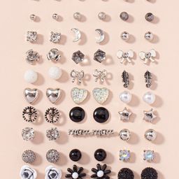 Shining Diva Fashion Set of 30 Contemporary Studs Earrings-0