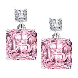 Designs & You Silver-Plated Cubic Zirconia Studded Square Studs Earrings image 4