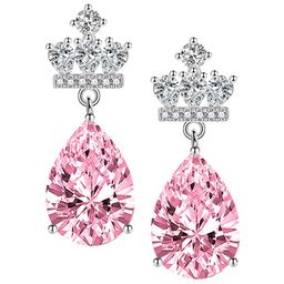 Designs & You Silver Plated CZ Studded Teardrop Shaped Drop Earrings image 4