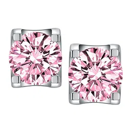 Designs & You Silver-Plated Cubic Zirconia-Studded Circular Stud Earrings image 2