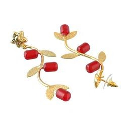 Silvermerc Designs Gold-Plated Circular Drop Earrings image 3