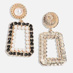 SOHI Gold-Plated Geometric Drop Earrings image 4