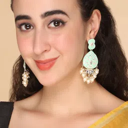 AQUASTREET Gold-Plated Teardrop Shaped Drop Earrings-31