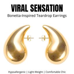 Xivir Gold Plated Citrine Teardrop Shaped Studs image 2