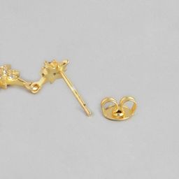 Carlton London Gold-Toned Star Shaped Drop Earrings image 4