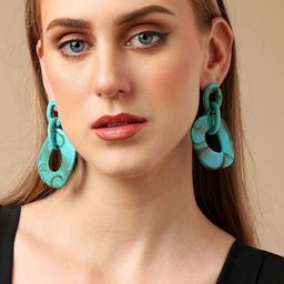 SOHI Geometric Drop Earrings-14