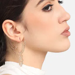 SOHI Gold-Plated Hoop Earrings-image-77