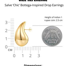 Xivir Gold Plated Citrine Teardrop Shaped Studs image 4