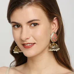 OOMPH Dome Shaped Jhumkas Earrings-54