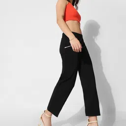 ONLY Women Mid-Rise Straight Fit Cropped Parallel Trousers-image-102