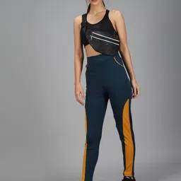 TANDUL Women Colourblocked Slim-Fit Ankle-Length Tights image 2