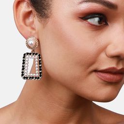 SOHI Gold-Plated Geometric Drop Earrings image 5