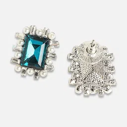 SOHI Set Of 2 Silver-Plated Contemporary Studs image 5