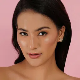 Ruby Raang Gold-Plated Studded Contemporary Studs image 4