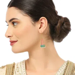 OOMPH Set Of 2 Beaded Dome Shaped Jhumkas image 2