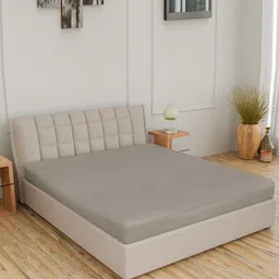 CURIOUS LIFESTYLE Grey Water Proof Terry Cotton Double King Size Mattress Protector-image-79