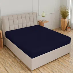 CURIOUS LIFESTYLE Blue Water Proof Terry Cotton Double King Size Mattress Protector-image-87