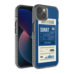 DailyObjects Blue & White Surat City Tag Printed iPhone 13 Mini Phone Case-46