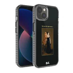 DailyObjects Black & Brown  Love Life Meow iPhone 13 Mini Back Case-31