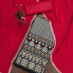 KALINI Ethnic Motif Woven Design Zari Banarasi Unstitched Dress Material-image-23