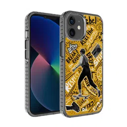 DailyObjects Yellow & Black Rule The Streets Printed iPhone 12 Mini Back Case-2