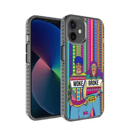 DailyObjects Pink & Purple Woke Broke Couple Printed iPhone 12 Mini Phone Case-55