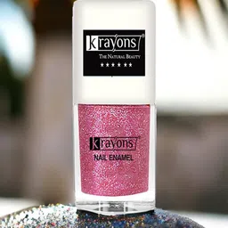 krayons Long Lasting Glitter Nail Paint - 5 ml -Baby Pink-97-10
