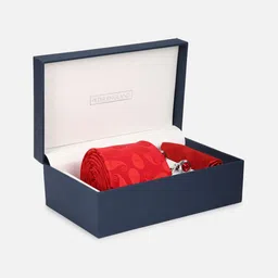 Peter England Men Red Printed Accessory Gift Set-image-74