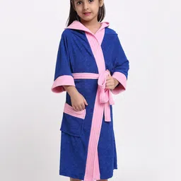 Creeva Solid Hooded Bath Robe-19