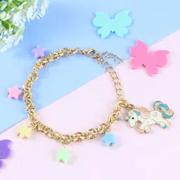 Asthetika Kids Girls Gold-Plated Link Bracelet-image-95