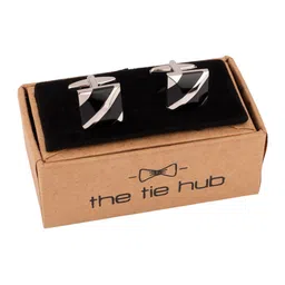 The Tie Hub Rhodium-Plated Square Cufflink-4