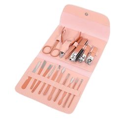 Awestuffs Set Of 16 Professional Manicure & Pedicure Kit - Pink-8