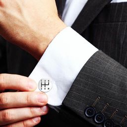 LeCalla Men Printed 925 Sterling Silver Rhodium Plated Cufflink-3