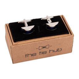 The Tie Hub Rhodium-Plated Cufflink-19