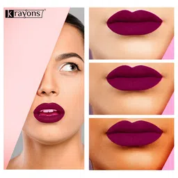 krayons Matte Me Ultra Smooth Matte Liquid Lip Color 5 ml - Wow Pink image 4